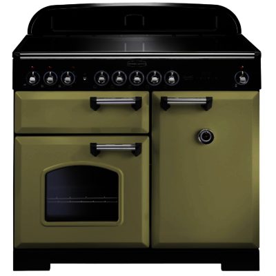 Rangemaster Classic Deluxe 100920 100cm Electric Induction Range Cooker in Olive Green Rangemaster Classic Deluxe 100920 100cm Electric Induction Range Cooker in Olive Green